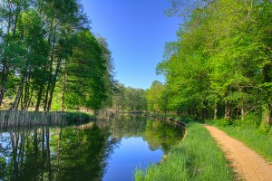 Sonne am Kanal in Templin