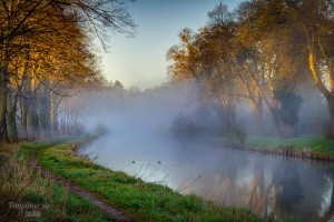 Morgennebel am Kanal in Templin