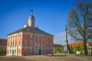 Historisches Rathaus von Templin auif dem Marktplatz