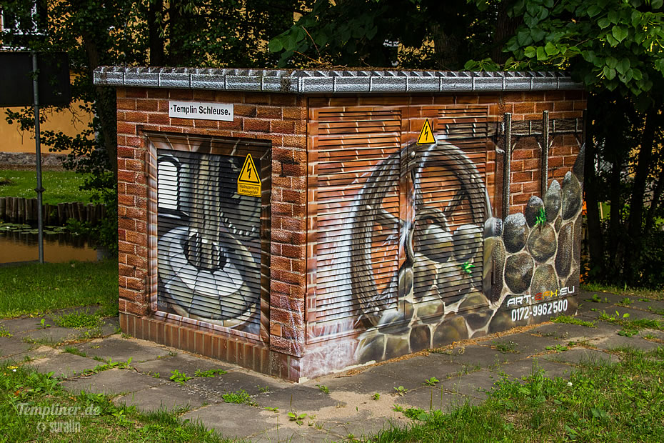 Trafohäuschen an der Schleusenbrücke in Templin