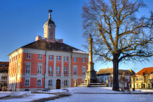 Historisches Rathaus Templin im Winter