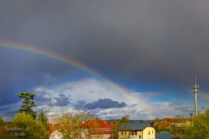 Regenbogen über Templin am Ostermontag