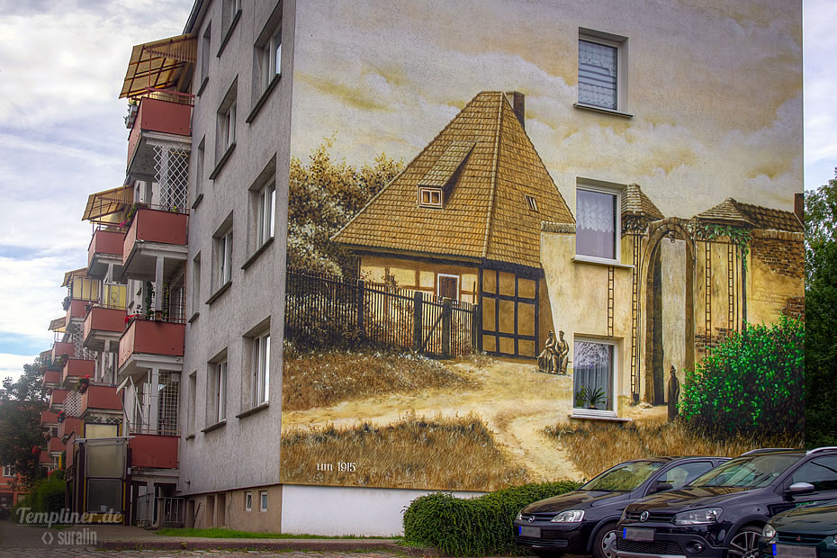 Wandbild Wohnblock am Pulverturm (Akzisehaus)