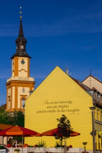 Blick von der Mühlenstraße zur Maria Magdalenen Kirche